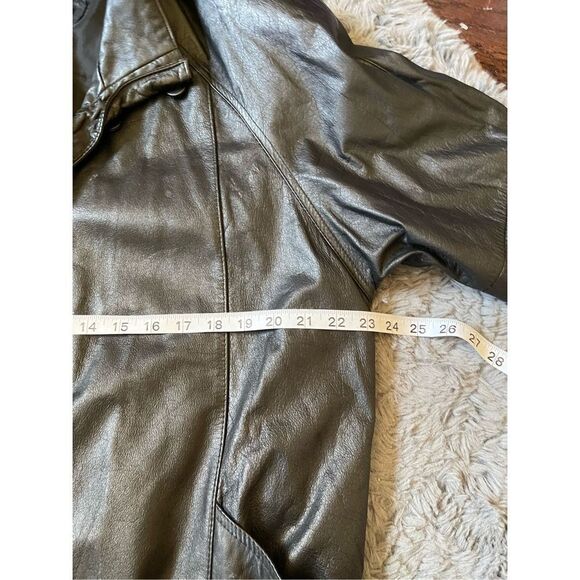 Vintage 80s balloon sleeve leather jacket size small - Picture 5 of 7